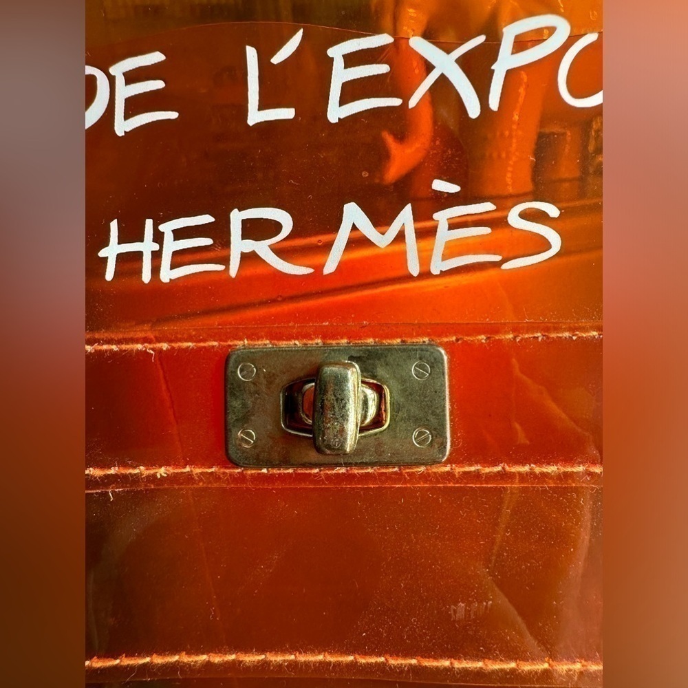 Hermes Vinyl Kelly 40 Beach Handbag View 5